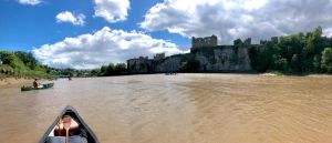 Chepstow Castle near the end of the challenge